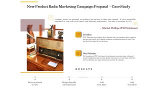Offline Promotional Strategy For New Product Radio Marketing Campaign Proposal Case Study Portrait PDF