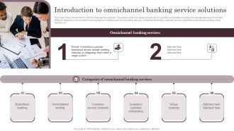Omnichannel Services Solution In Financial Sector Introduction To Omnichannel Banking Service Solutions Portrait PDF