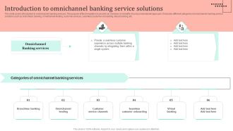 Omnichannel Strategy Implementation For Banking Solutions Introduction To Omnichannel Banking Service Diagrams PDF