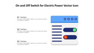 On And Off Switch For Electric Power Vector Icon Ppt PowerPoint Presentation Outline Files PDF
