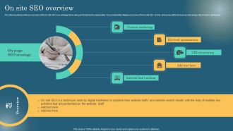 On Site SEO Overview Maximizing Online Visibility Using Off Site SEO Techniques Brochure PDF