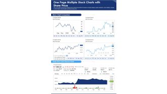One Page Multiple Stock Charts With Share Price PDF Document PPT Template
