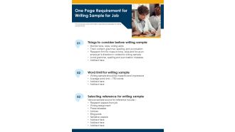 One Page Requirement For Writing Sample For Job PDF Document PPT Template