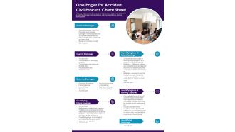 One Pager For Accident Civil Process Cheat Sheet PDF Document PPT Template