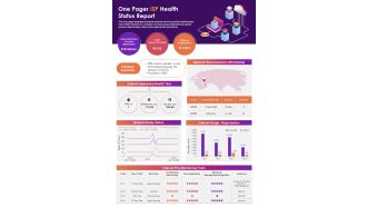 One Pager ISP Health Status Report PDF Document PPT Template