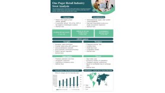 One Pager Retail Sector Competitive Analysis PDF Document PPT Template