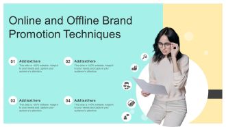 Online And Offline Brand Promotion Techniques Online And Offline Brand Clipart PDF