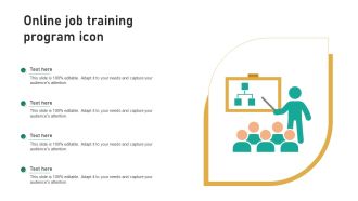 Online Job Training Program Icon Ppt Slides Deck PDF