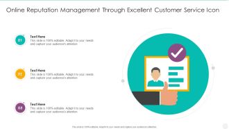 Online Reputation Management Through Excellent Customer Service Icon Template PDF