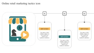 Online Retail Marketing Tactics Icon Formats PDF