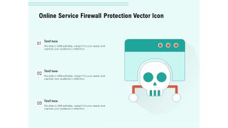 Online Service Firewall Protection Vector Icon Ppt PowerPoint Presentation File Aids PDF