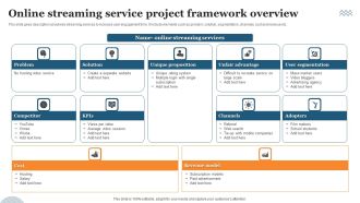 Online Streaming Service Project Framework Overview Ppt Summary Topics PDF