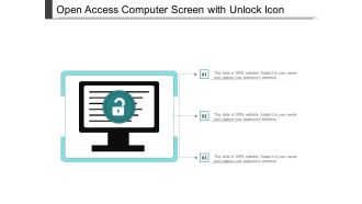 Open Access Computer Screen With Unlock Icon Ppt PowerPoint Presentation Layouts Slides