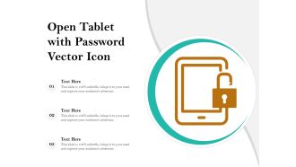 Open Tablet With Password Vector Icon Ppt PowerPoint Presentation Pictures Slide Portrait PDF