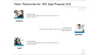 operating system application client testimonials for ios apps proposal ppt portfolio graphics example pdf