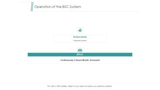 Operation Of The BSC System Ppt PowerPoint Presentation Icon Vector