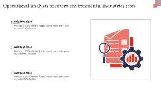 Operational Analysis Of Macro Environmental Industries Icon Elements PDF