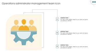 Operations Administrator Management Team Icon Inspiration PDF