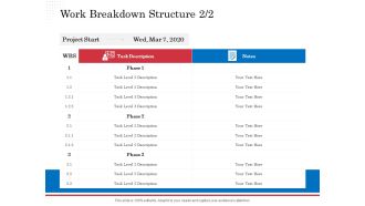 Opportunity Of Project Management Work Breakdown Structure Task Ppt File Graphic Images PDF