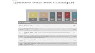 Optimal Portfolio Allocation Powerpoint Slide Background