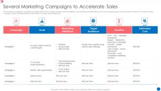 Optimize Enterprise Core Several Marketing Campaigns To Accelerate Sales Sample PDF