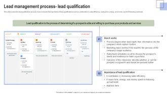 Optimizing Consumer Lead Nurturing Procedure Lead Management Process- Lead Qualification Rules PDF