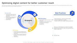 Optimizing Digital Content For Better Customer Reach Summary PDF