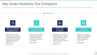 Optimizing E Business Promotion Plan Key Issues Faced By Our Company Pictures PDF