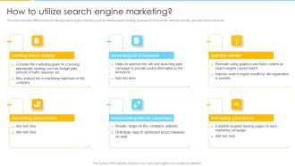 Optimizing Ecommerce Marketing Plan To Improve Sales How To Utilize Search Engine Marketing Guidelines PDF