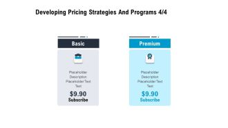 Optimizing The Marketing Operations To Drive Efficiencies Developing Pricing Strategies And Programs Premium Icons PDF