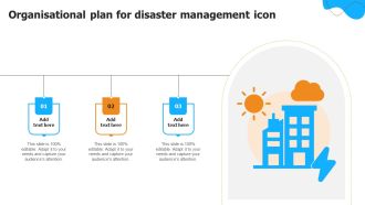 Organisational Plan For Disaster Management Icon Microsoft PDF