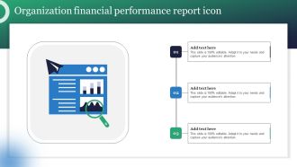Organization Financial Performance Report Icon Mockup PDF