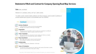 Organization Inception Timeline Proposal Statement Of Work And Contract For Company Opening Road Map Services Pictures PDF