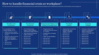 Organizational Assets Security Management Strategy How To Handle Financial Crisis At Workplace Formats PDF