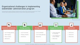 Organizational Challenges In Implementing Stakeholder Administration Program Graphics PDF