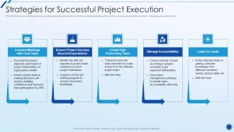 Organizing Action Plan For Successful Project Management Strategies For Successful Project Execution Structure PDF
