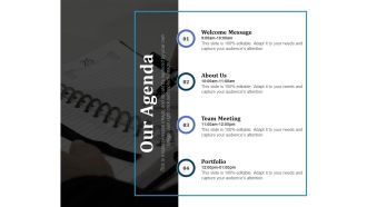 Our Agenda Ppt PowerPoint Presentation Infographic Template Example Topics