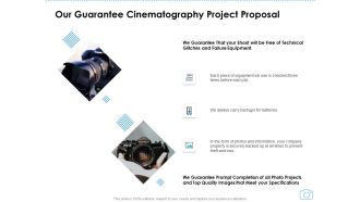 Our Guarantee Cinematography Project Proposal Ppt File Design Templates PDF