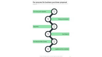 Our Process For Business Purchase Proposal One Pager Sample Example Document