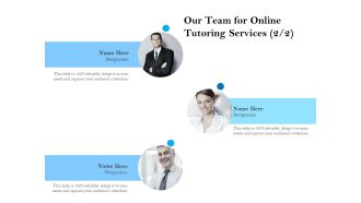 Our Team For Online Tutoring Services Strategy Ppt PowerPoint Presentation File Example PDF
