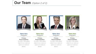 Our Team Template 2 Ppt PowerPoint Presentation Infographics Examples