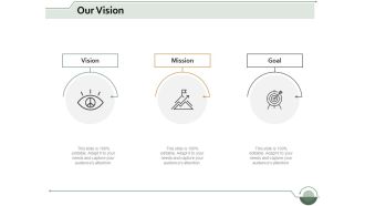 our vision mission goal ppt powerpoint presentation gallery background designs