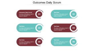 Outcomes Daily Scrum Ppt PowerPoint Presentation File Design Inspiration Cpb Pdf
