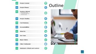 Outline Project Timeline Ppt PowerPoint Presentation Model
