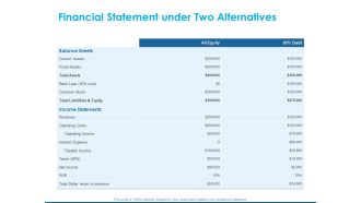 Overview Healthcare Business Management Financial Statement Under Two Alternatives Structure PDF