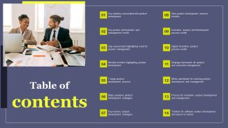 Overview Of Product Planning And Innovation Table Of Contents Background PDF