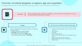 Overview Of Referral Programs To Improve App User Acquisition Summary PDF
