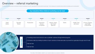 Overview Referral Marketing B2B Electronic Commerce Startup Infographics PDF