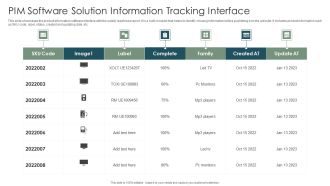 PIM Software Solution Information Tracking Interface Portrait PDF