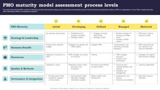 PMO Maturity Model Assessment Process Levels Introduction PDF